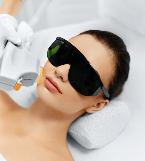 laser hair removal patient